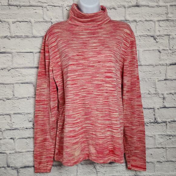 Sundance Turtleneck Womens Size XL Marled Pink Long Sleeve - Picture 1 of 11